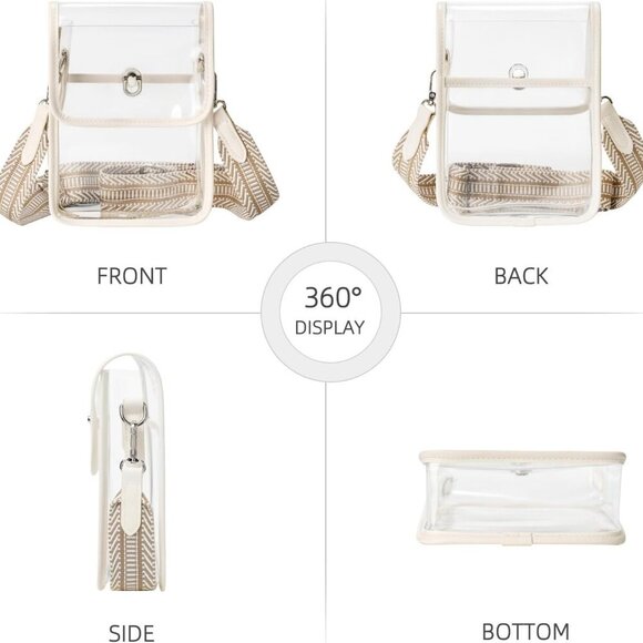 Clear Crossbody Bag for Women - Stylish & Durable for Concerts & Festivals - Picture 5 of 7